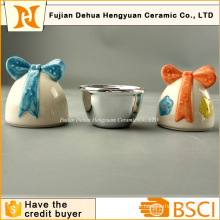 Ceramic Easter Eggs Shape Small Candy Jar for Easter Gift